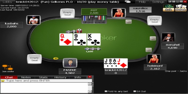 luật chơi game bài Poker Omaha